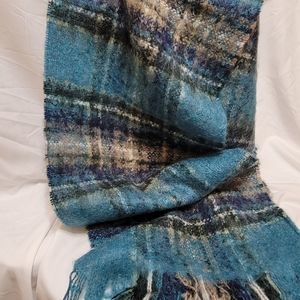 Guillaume De Mons Plaid Wool Blend Fringe Women's Scarf